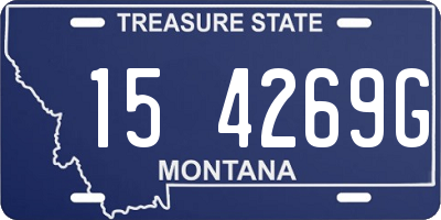 MT license plate 154269G
