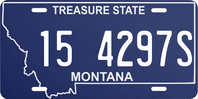 MT license plate 154297S