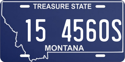 MT license plate 154560S