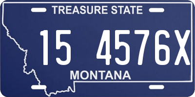MT license plate 154576X