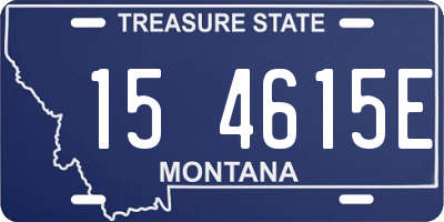 MT license plate 154615E