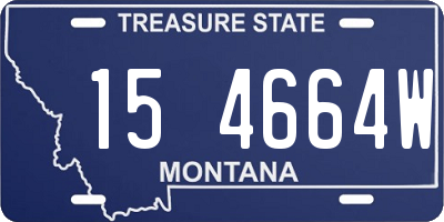 MT license plate 154664W