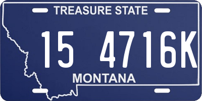 MT license plate 154716K