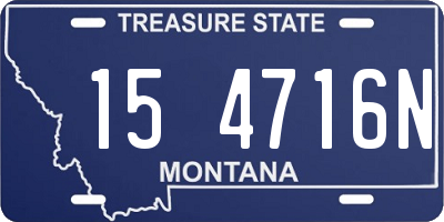 MT license plate 154716N