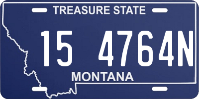 MT license plate 154764N