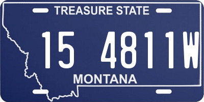 MT license plate 154811W