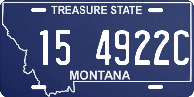 MT license plate 154922C