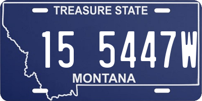 MT license plate 155447W