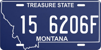 MT license plate 156206F