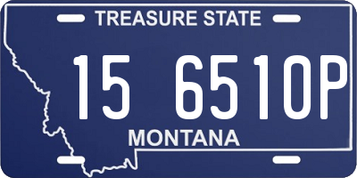 MT license plate 156510P