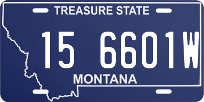 MT license plate 156601W