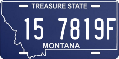 MT license plate 157819F