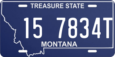 MT license plate 157834T