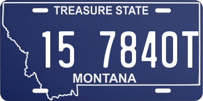 MT license plate 157840T