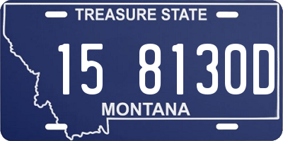 MT license plate 158130D