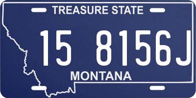 MT license plate 158156J