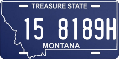 MT license plate 158189H