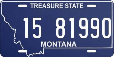 MT license plate 158199O