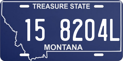 MT license plate 158204L