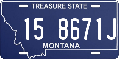 MT license plate 158671J