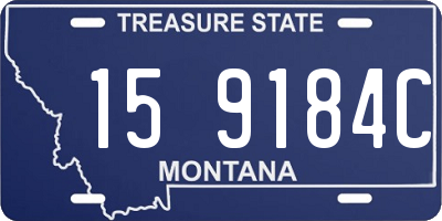 MT license plate 159184C