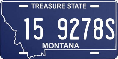 MT license plate 159278S