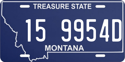 MT license plate 159954D