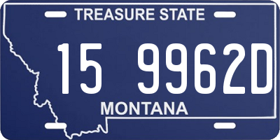 MT license plate 159962D