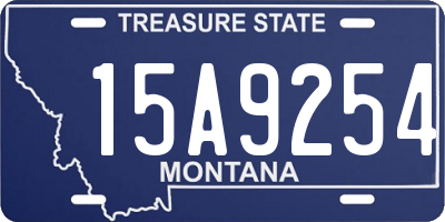 MT license plate 15A9254