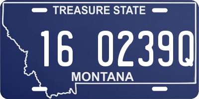 MT license plate 160239Q