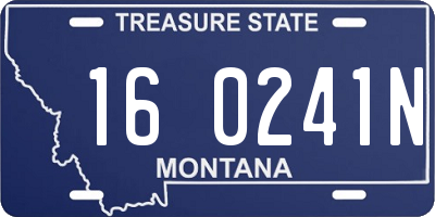 MT license plate 160241N