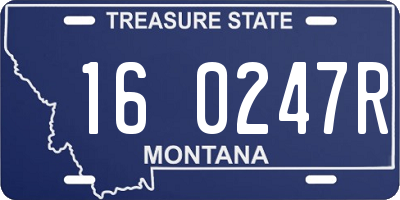 MT license plate 160247R