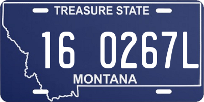 MT license plate 160267L