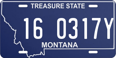 MT license plate 160317Y