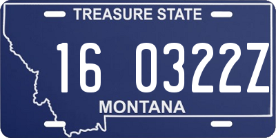 MT license plate 160322Z