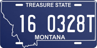 MT license plate 160328T