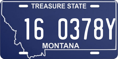 MT license plate 160378Y