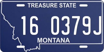 MT license plate 160379J
