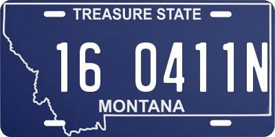 MT license plate 160411N