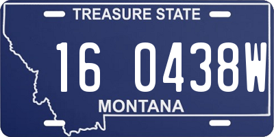 MT license plate 160438W