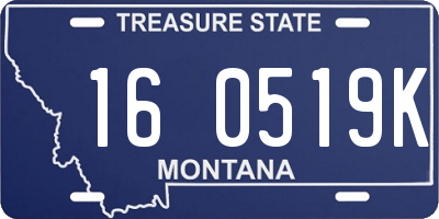 MT license plate 160519K