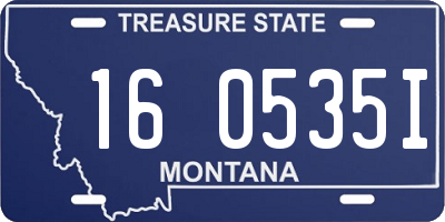 MT license plate 160535I
