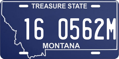 MT license plate 160562M