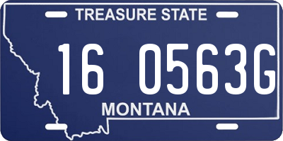 MT license plate 160563G
