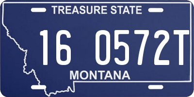 MT license plate 160572T