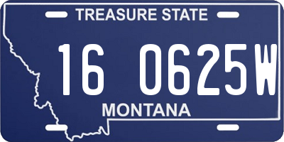 MT license plate 160625W