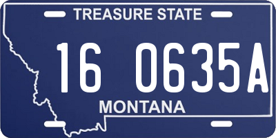 MT license plate 160635A