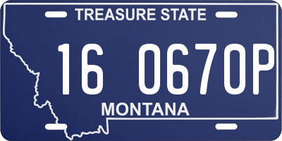 MT license plate 160670P