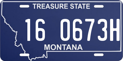 MT license plate 160673H