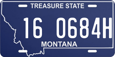 MT license plate 160684H